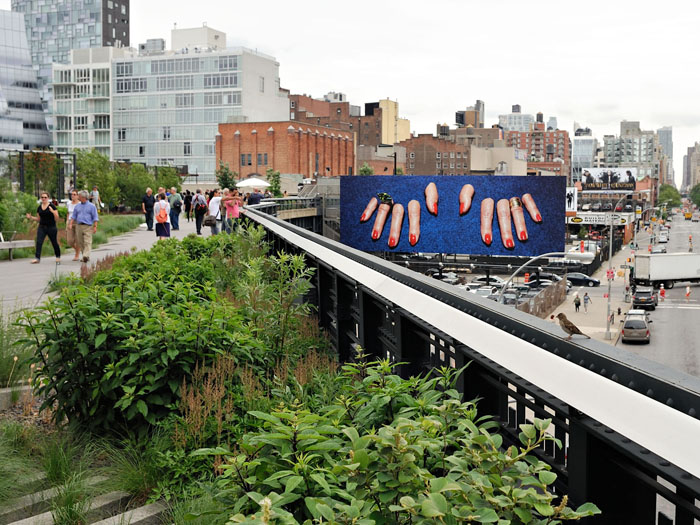 Maurizio Cattelan's billboard at the High Line