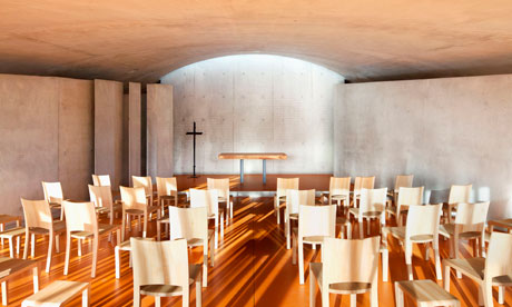 Renzo Piano's new convent below Le Corbusier's famous chapel at Ronchamp